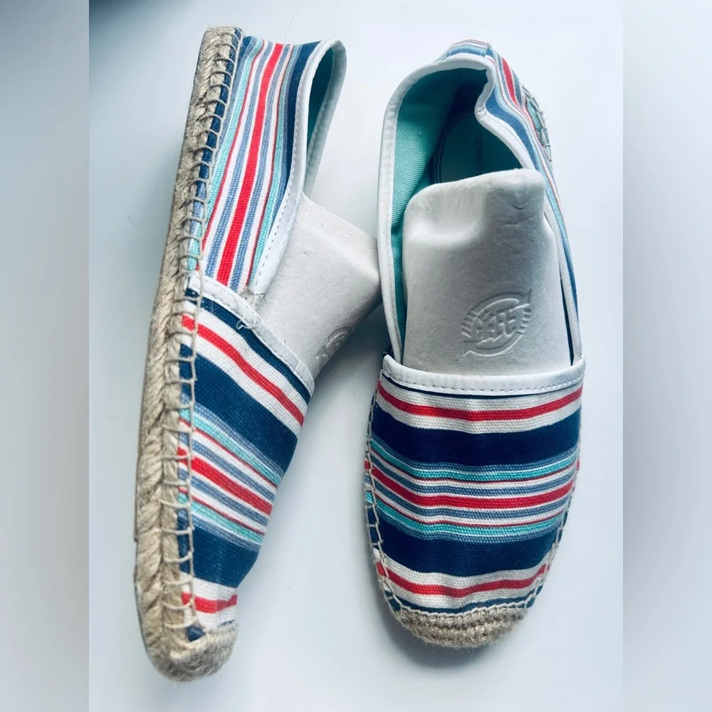 Tommy Hilfiger Striped Espadrille Flats -Heyda- 8.5